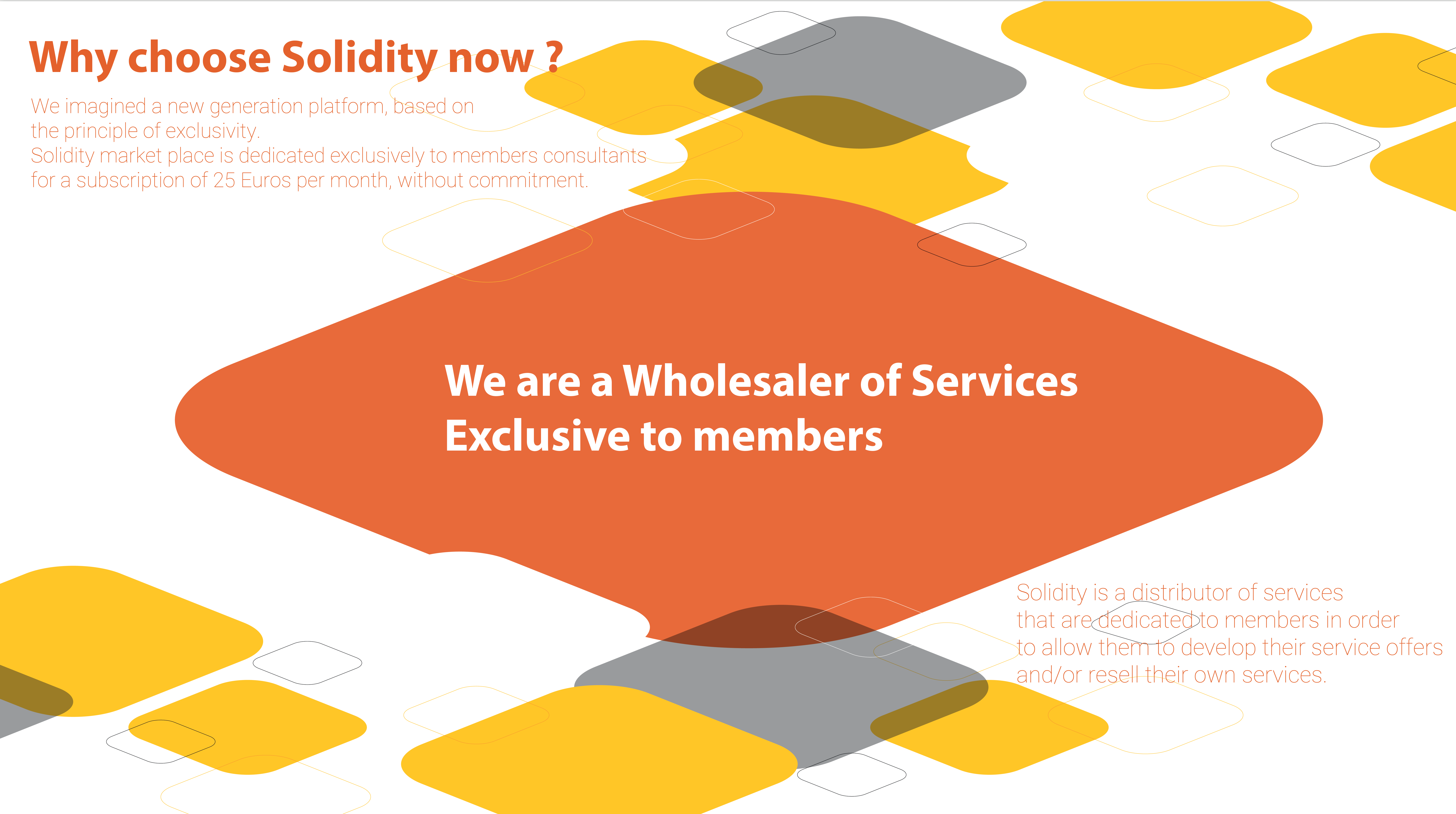We are a Wholesaler of Services Exclusive to members
